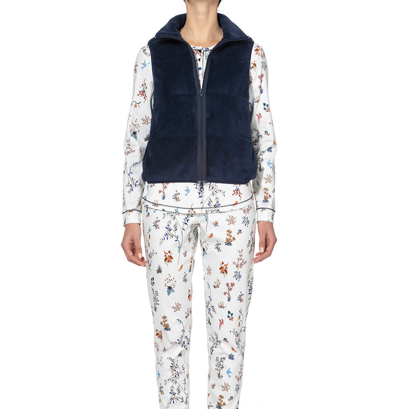 Gilet felpato con zip